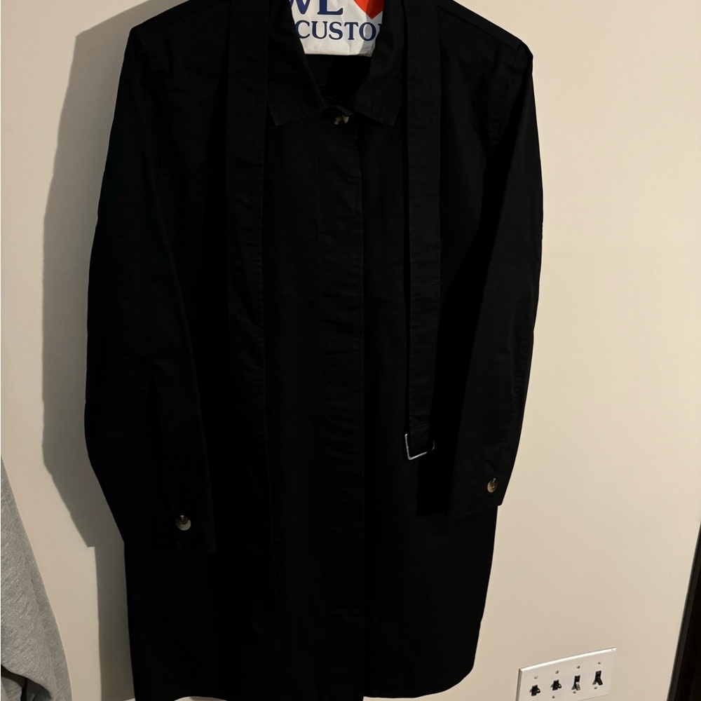 Women’s Black Trench Coat (Ellos/Size 14) - Picture 3 of 7